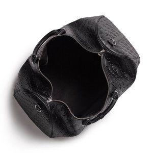 Glamaholic Monogram Unisex Duffle Bag Matte by Mia Ray Black on Black